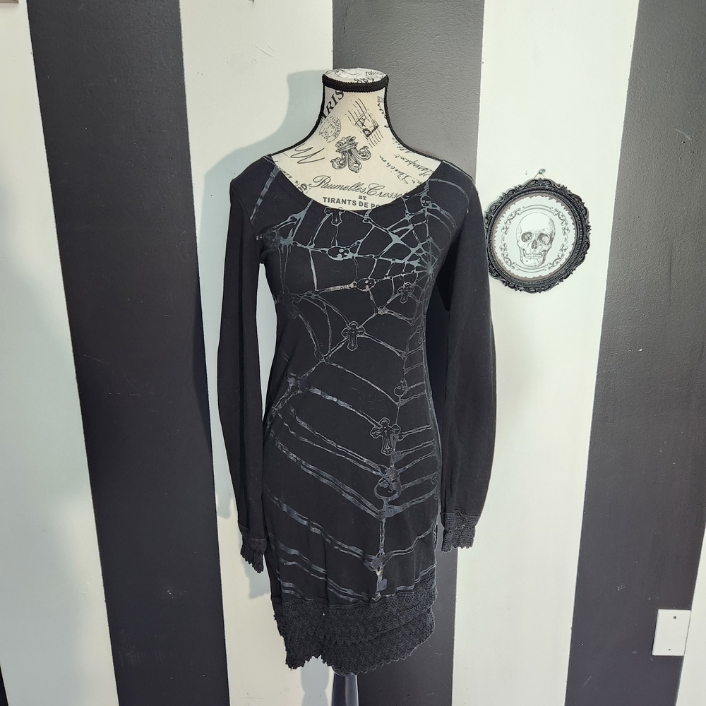 Queen Of Darkness Skull Web Dress